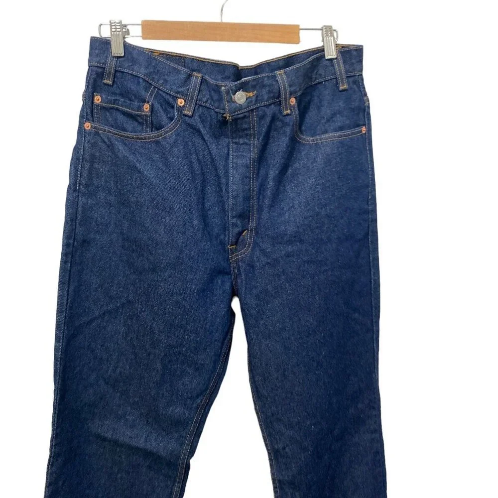 Levi's 517 Blue Jeans Dark Wash Size 38 x 36 Blue Made in USA Boot Cut Vintage